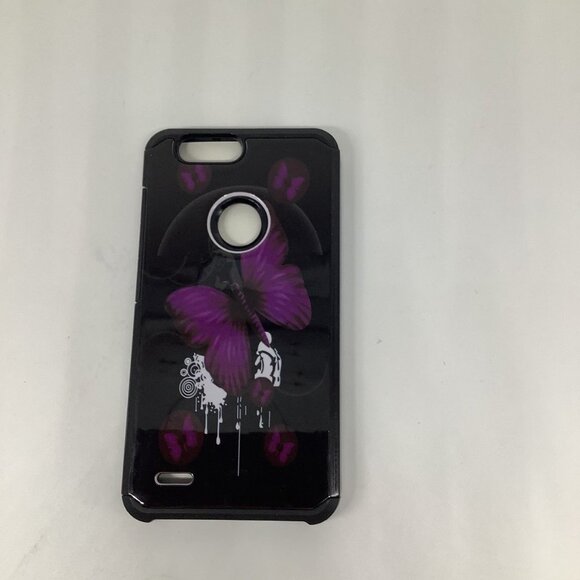 ZTE Sequoia Z982 Hard Phone Case Black and Purple - Picture 1 of 9